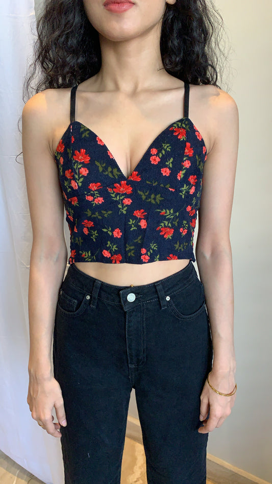 BLUE FLORAL TOP