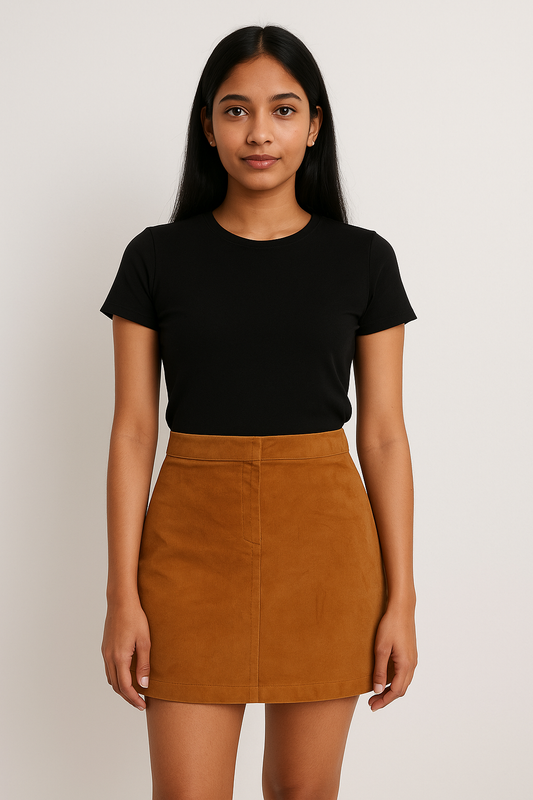 Mustard Corduroy Mini Skirt – High Waist A-Line