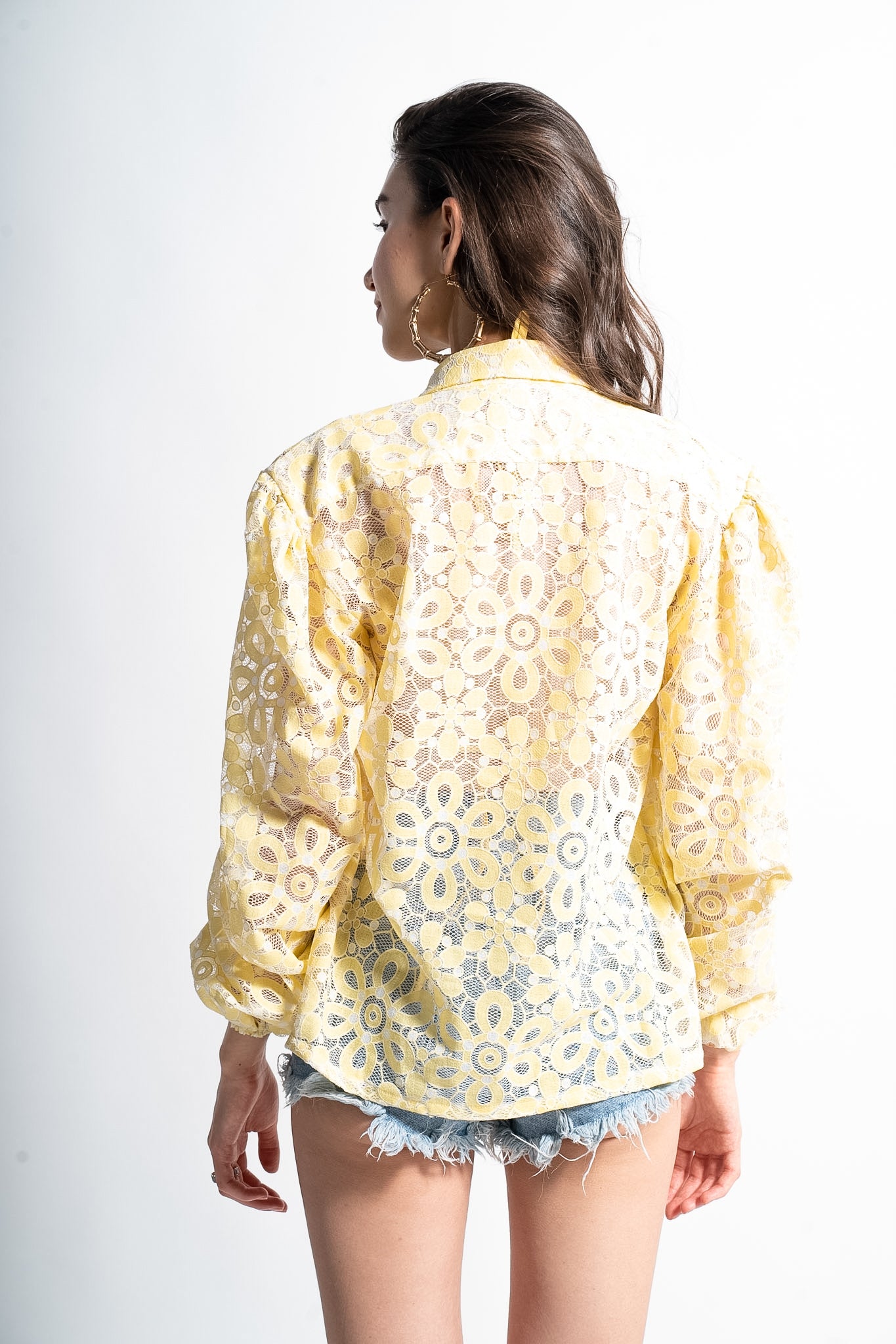 Yellow Lace Resort Shirt – Bold, Breezy & Unapologetically Chic