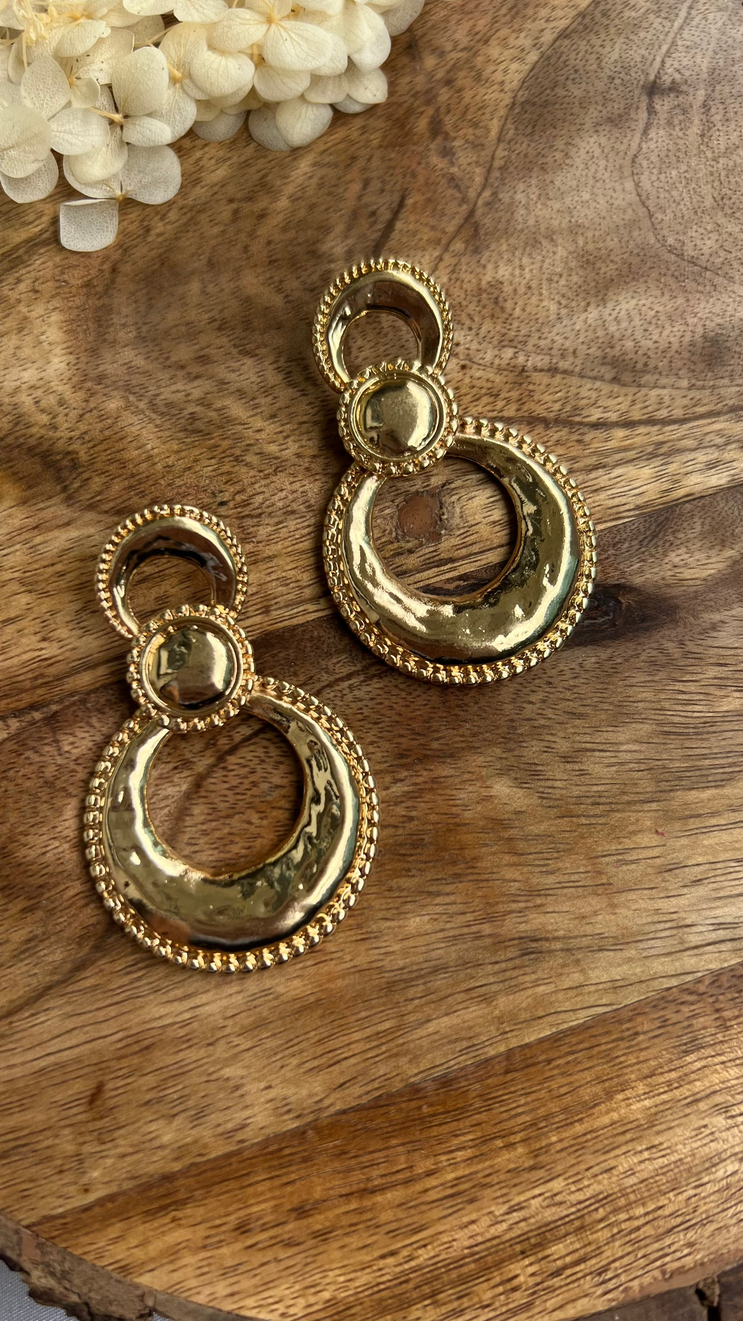 Gold Circular Danglers