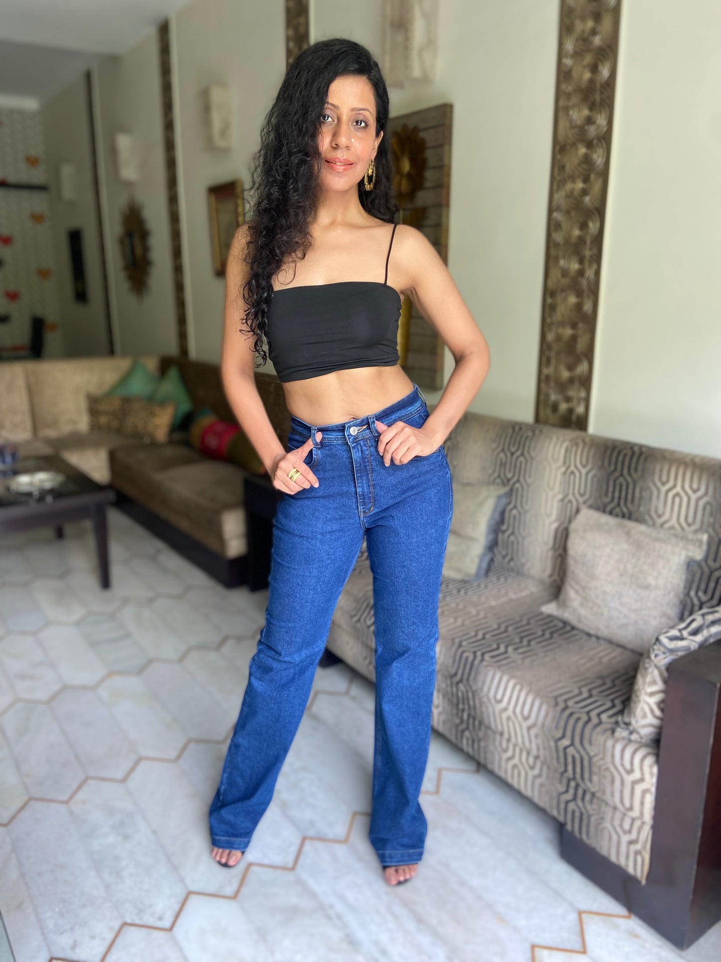 Dark Wash Straight-Leg Jeans – Hustler Denim