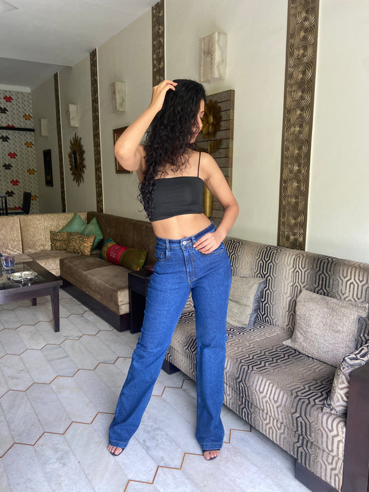 Dark Wash Straight-Leg Jeans – Hustler Denim