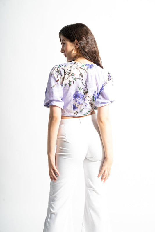 PURPLE FLORAL TOP