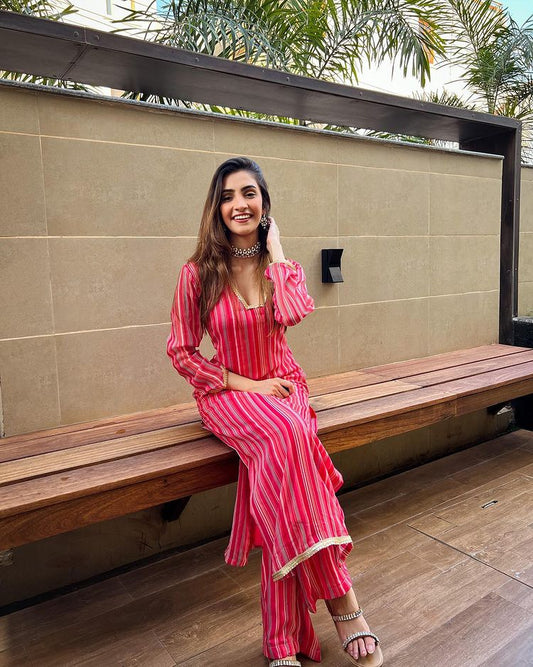 Pink Kurta Suit Set – Festive Ethnic Wear for Women