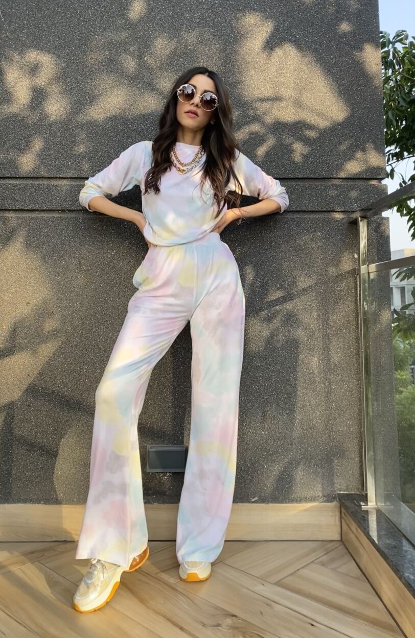 Tie-Dye Pajama Co-ord Set – Multicolor Lounge Wear